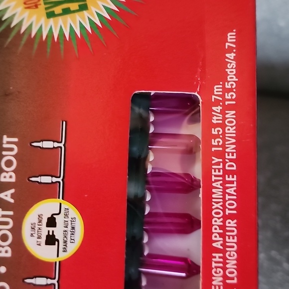 Vintage  NOMA Alderbrook pink minilites extra brite new old stock - Picture 10 of 10